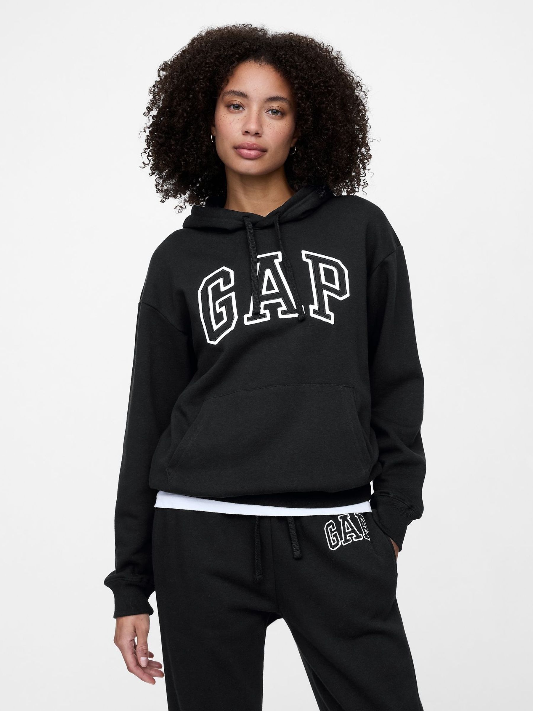 Jet Black Logo Hoodie (H78080) | £35