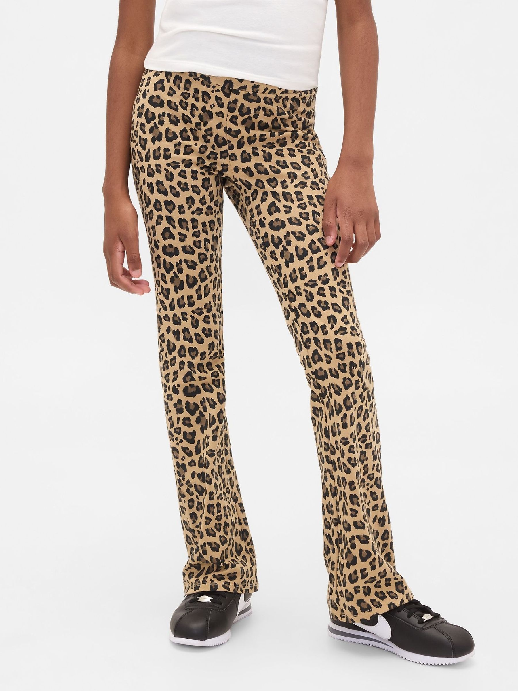 Brown Leopard Print Flare Leggings (H78832) | £15