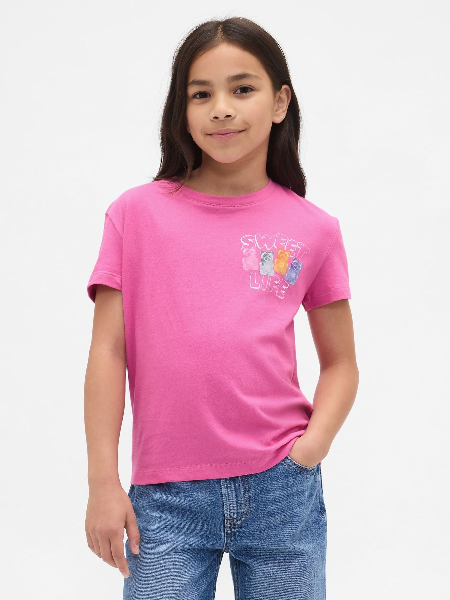 Pink Sweets Graphic Crew Neck Short Sleeve T-Shirt (4-13yrs) (H78837) | £10