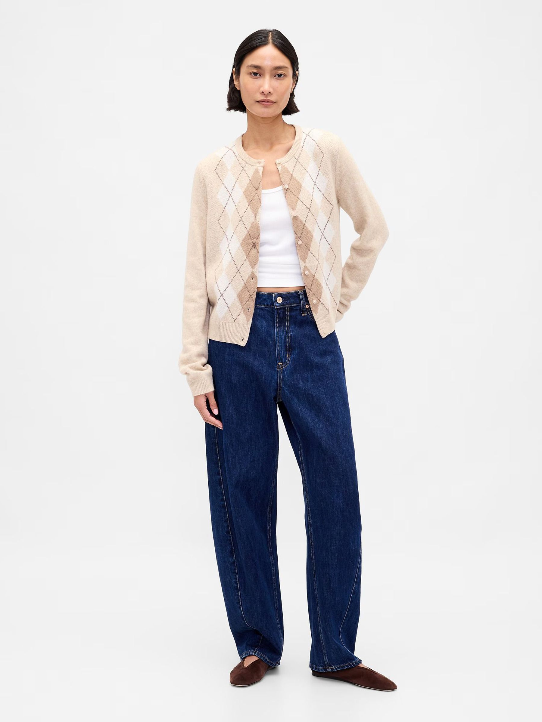 Beige Cashsoft Cropp Jumpers (H78838) | £45