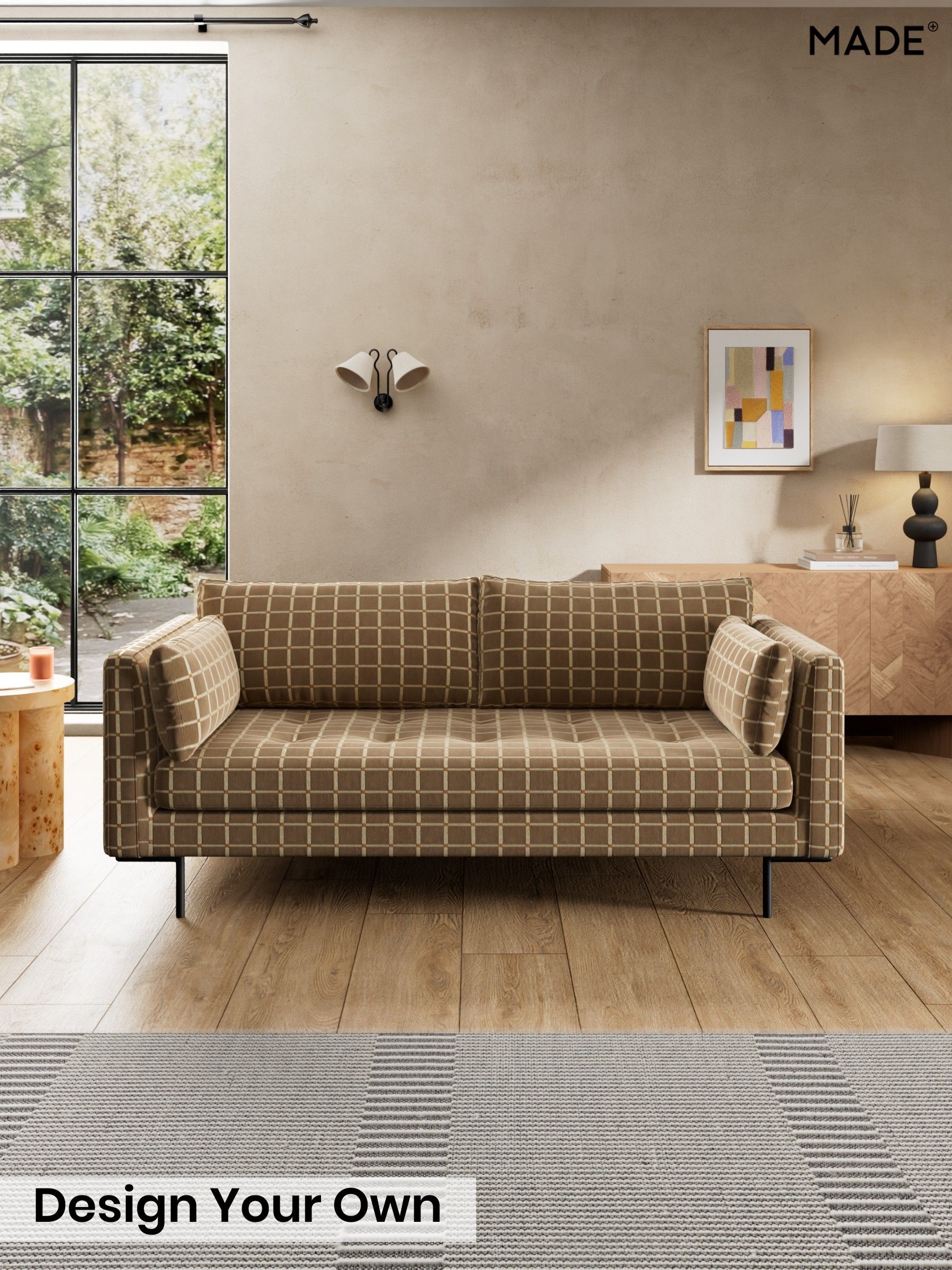 Cale Check/Dark Sand Natural - Harlow By Made
