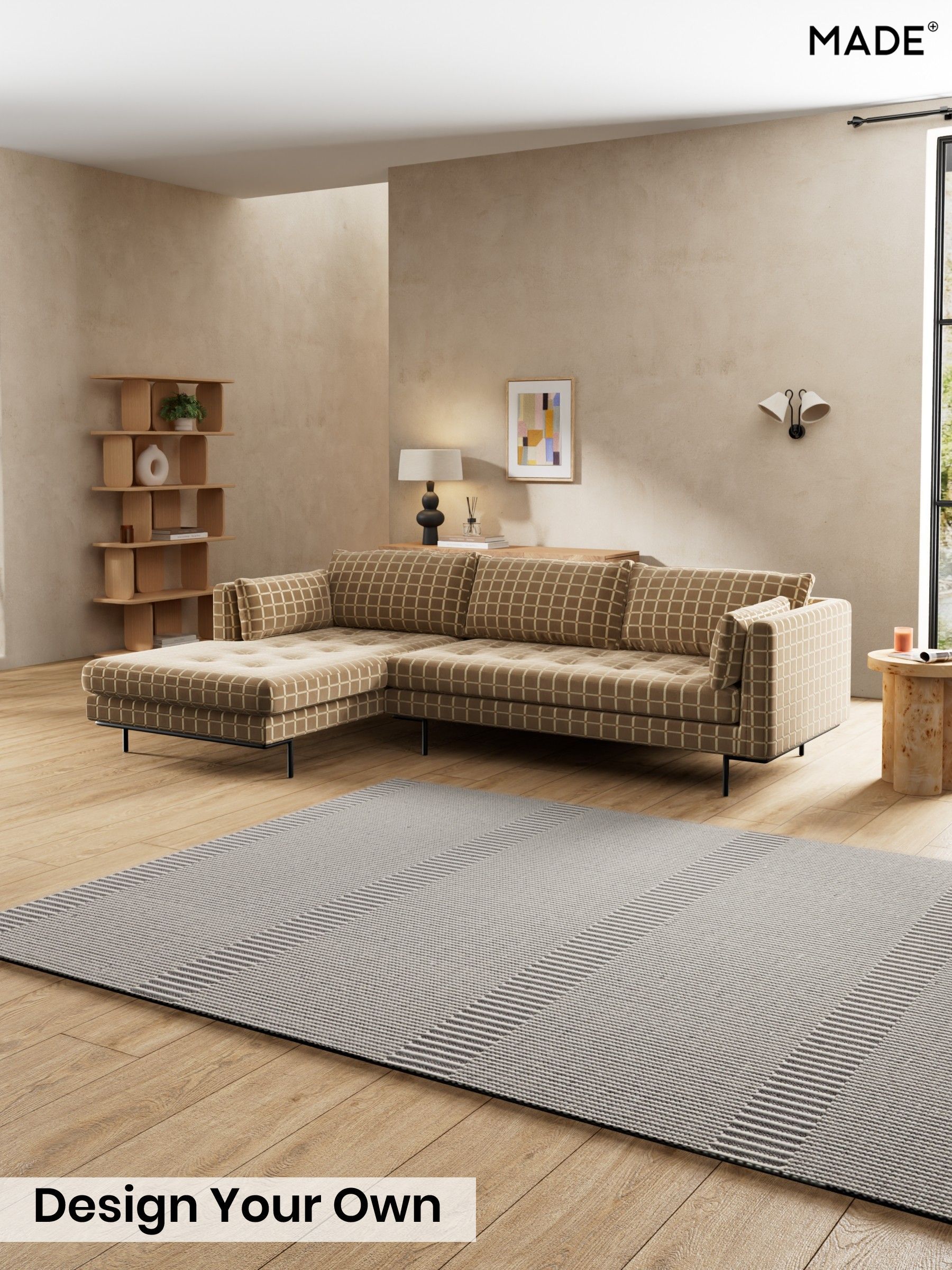 Cale Check/Dark Sand Natural - Harlow By Made