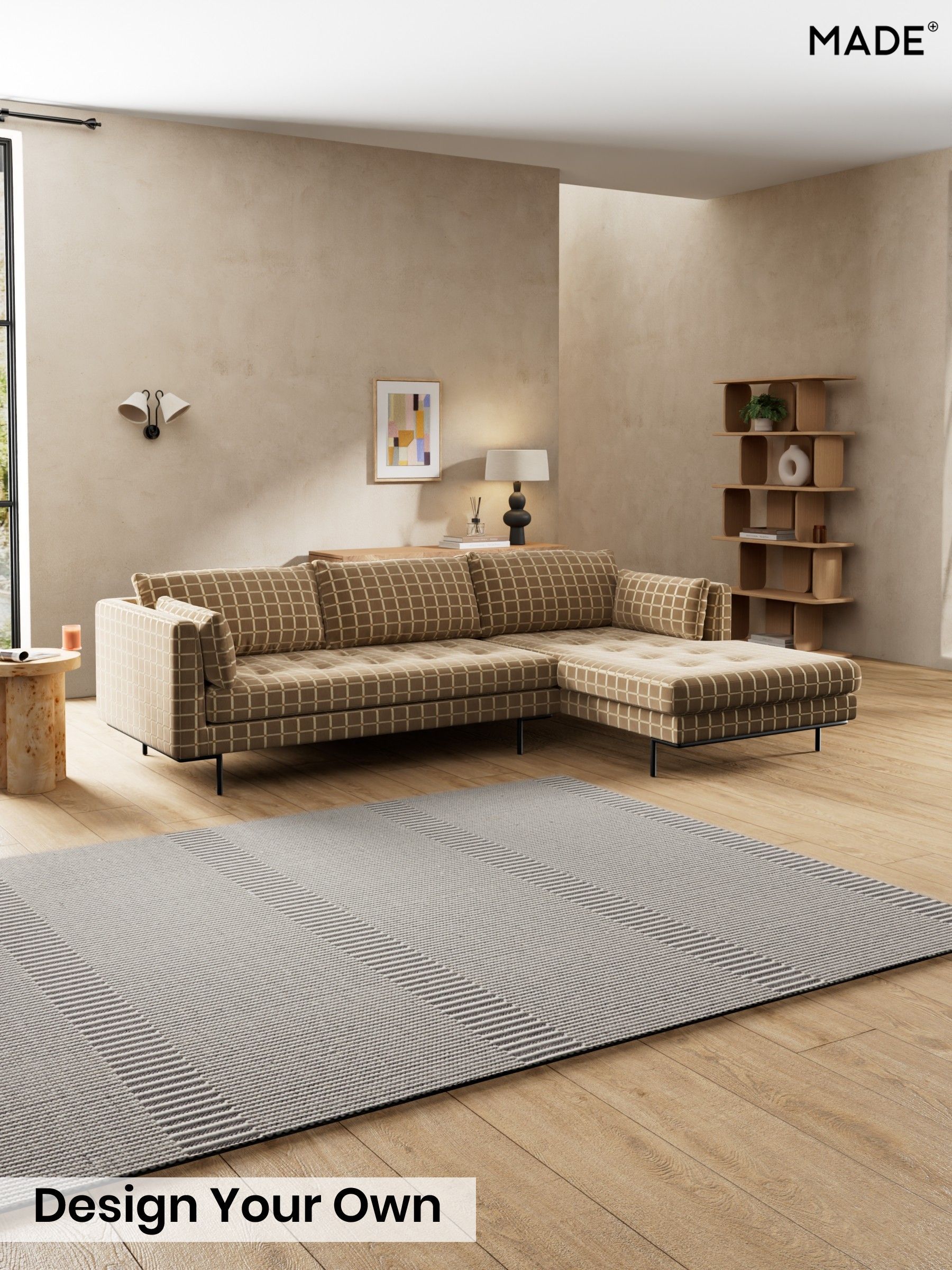 Cale Check/Dark Sand Natural - Harlow By Made