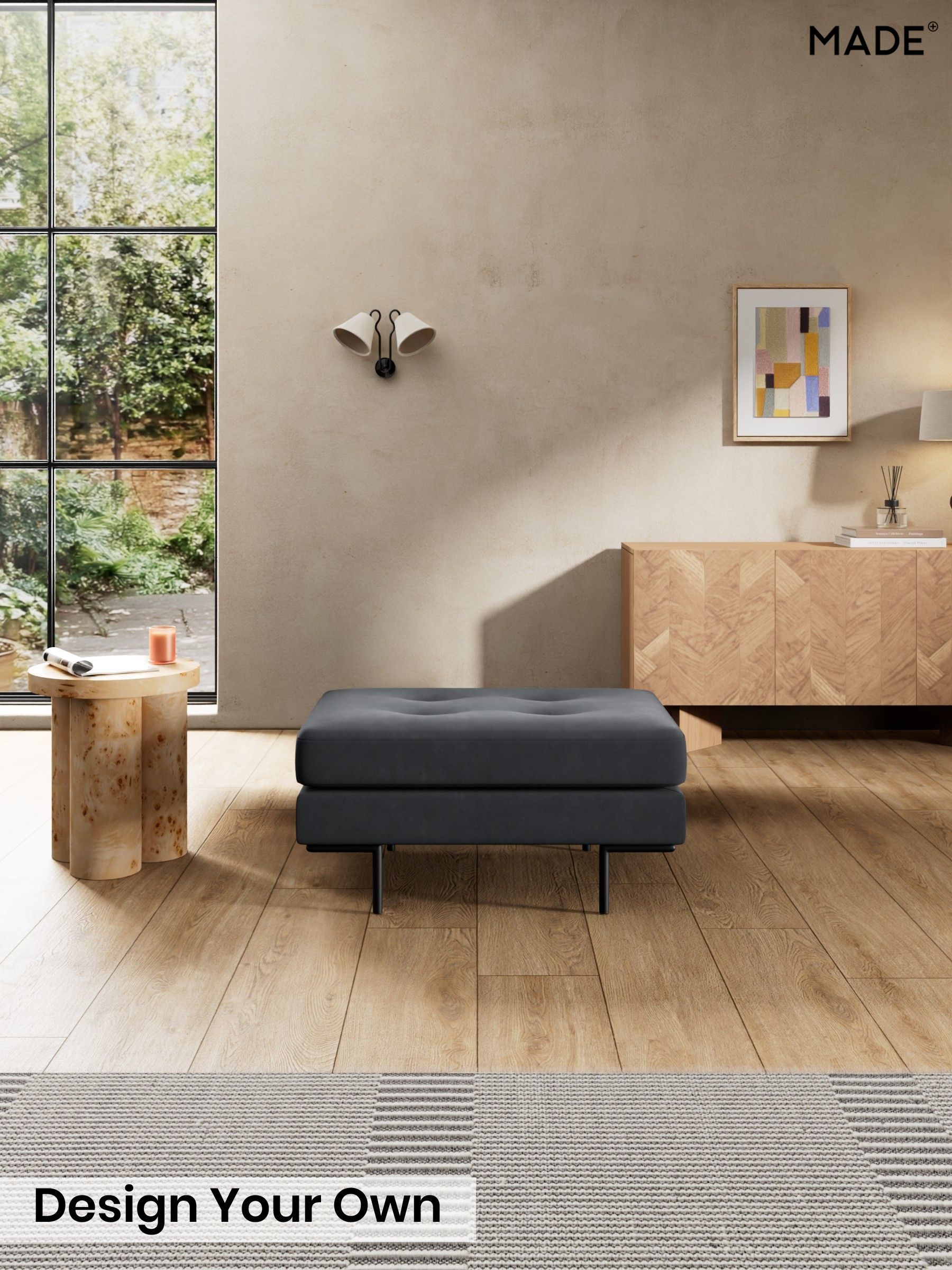 Matt Velvet Easy Clean/Charcoal Grey - Harlow By Made