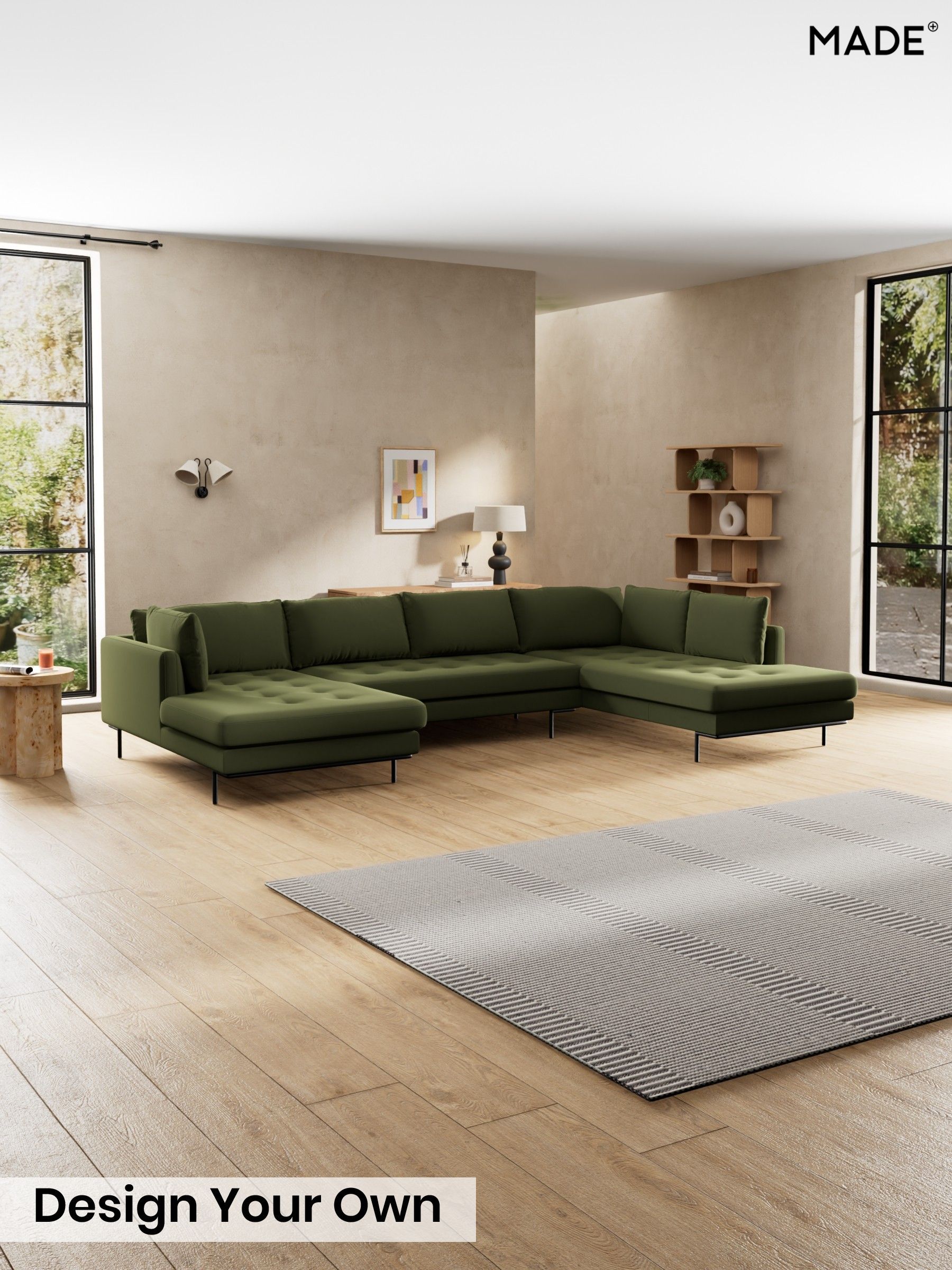 Matt Velvet Easy Clean/Deep Olive Green - Harlow By Made