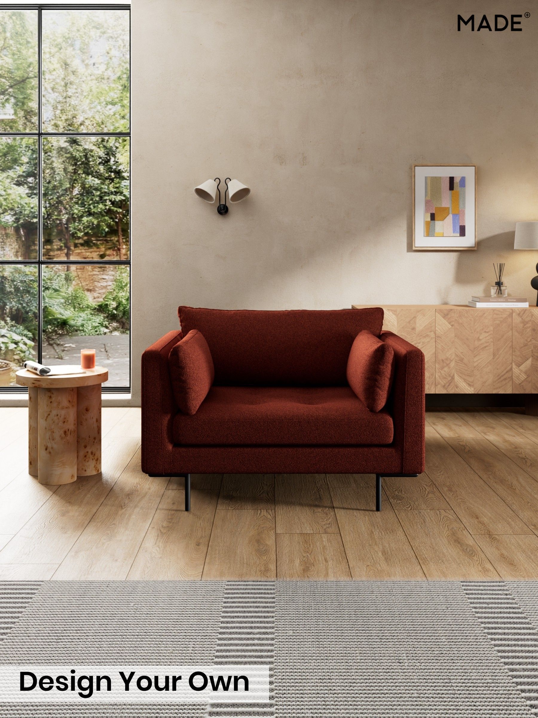 Soft Touch Boucle/Rust Orange - Harlow By Made