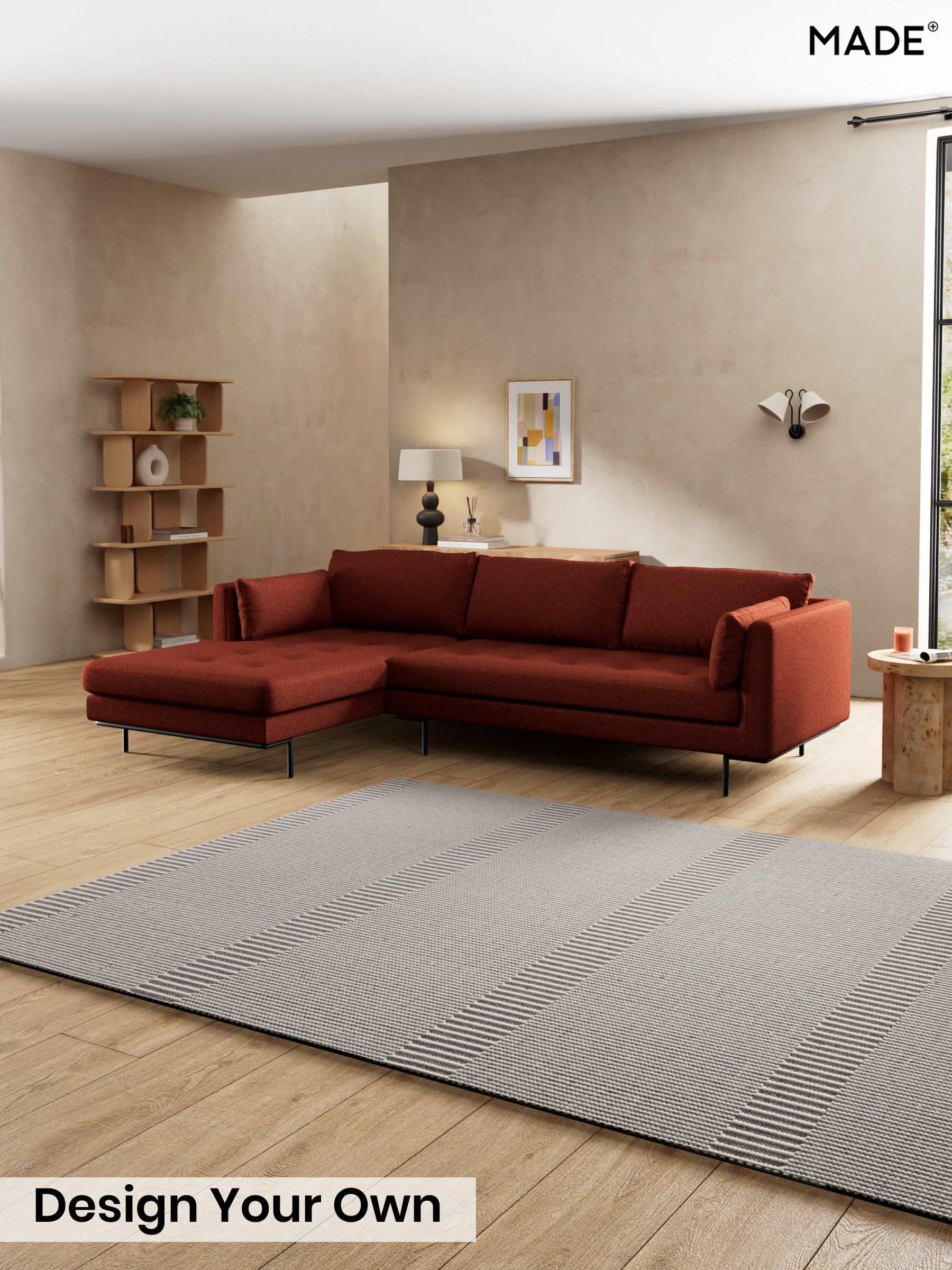 Soft Touch Boucle/Rust Orange - Harlow By Made