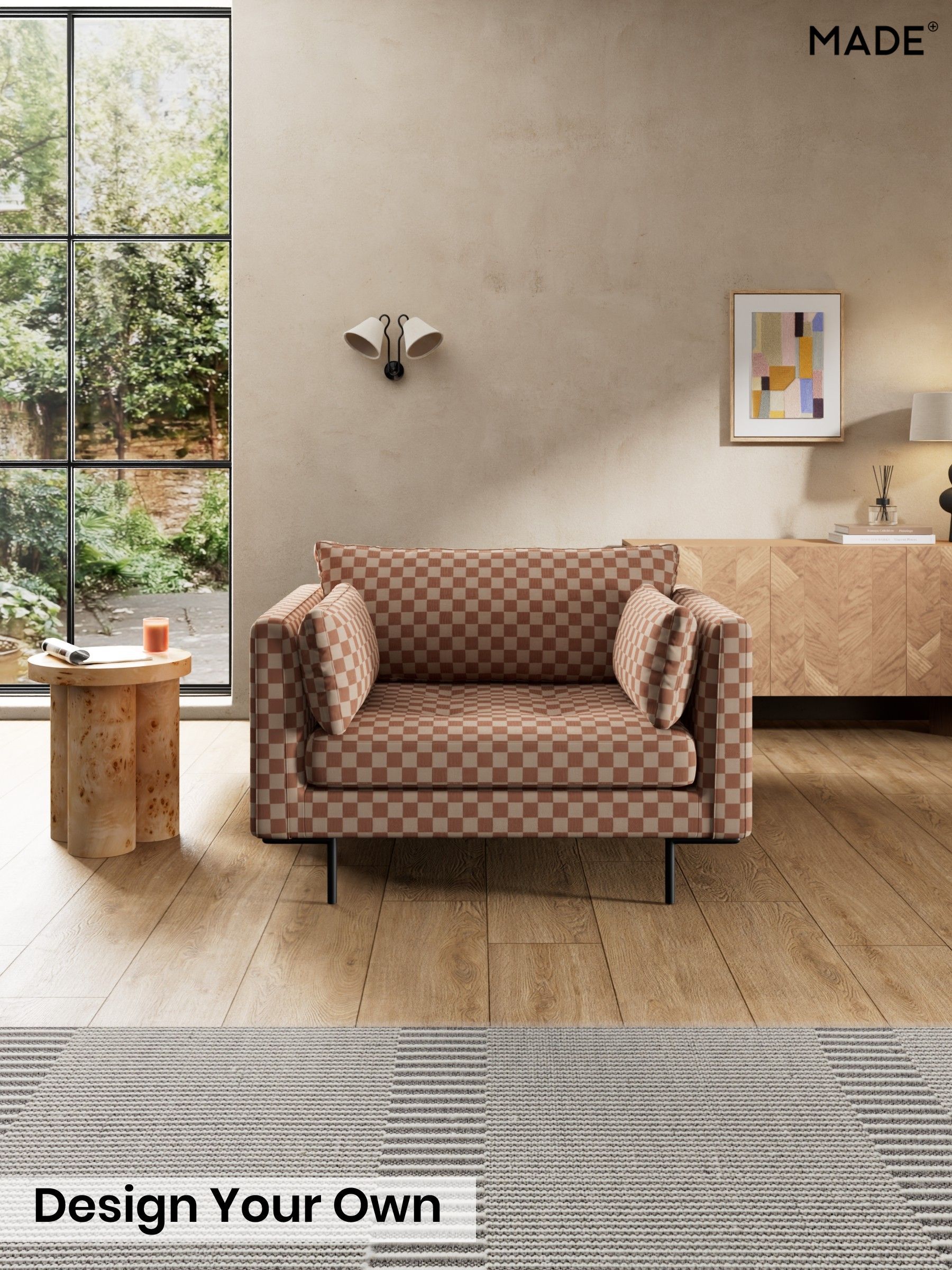 Blenets Check Mini by Harlequin/Terracotta Orange - Harlow By Made