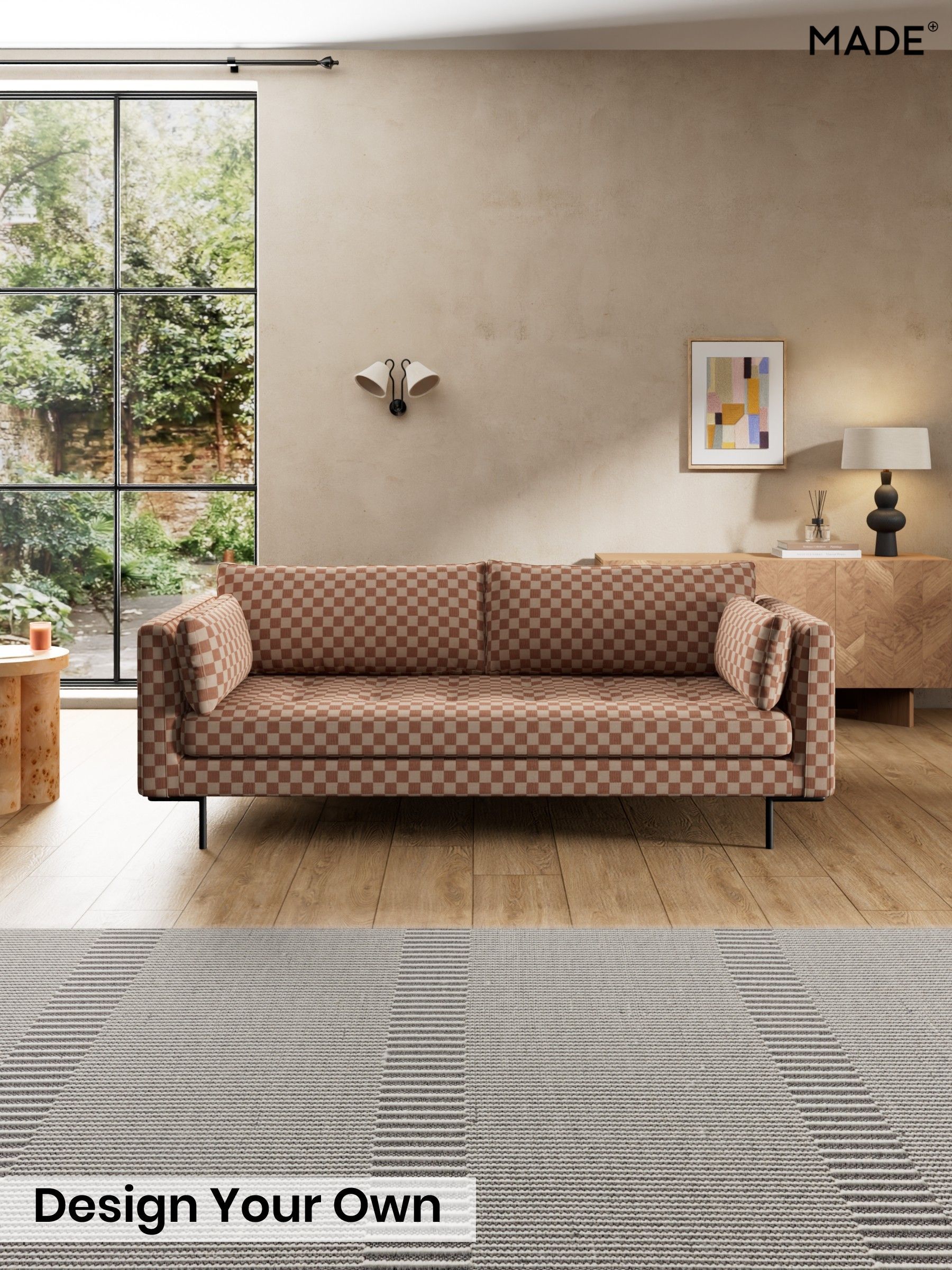Blenets Check Mini by Harlequin/Terracotta Orange - Harlow By Made