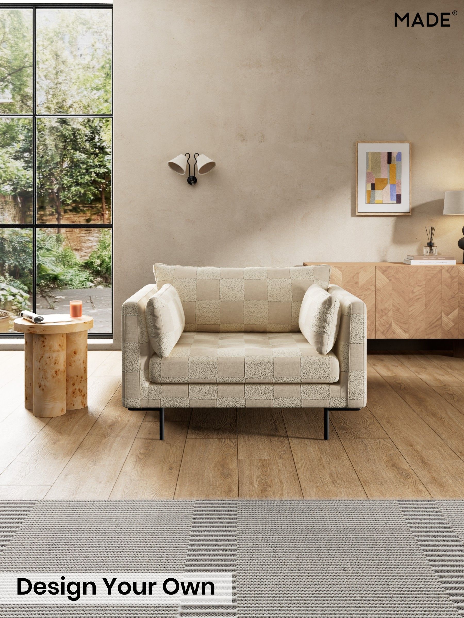 Blenets Check by Harlequin/Oatmeal Natural - Harlow By Made