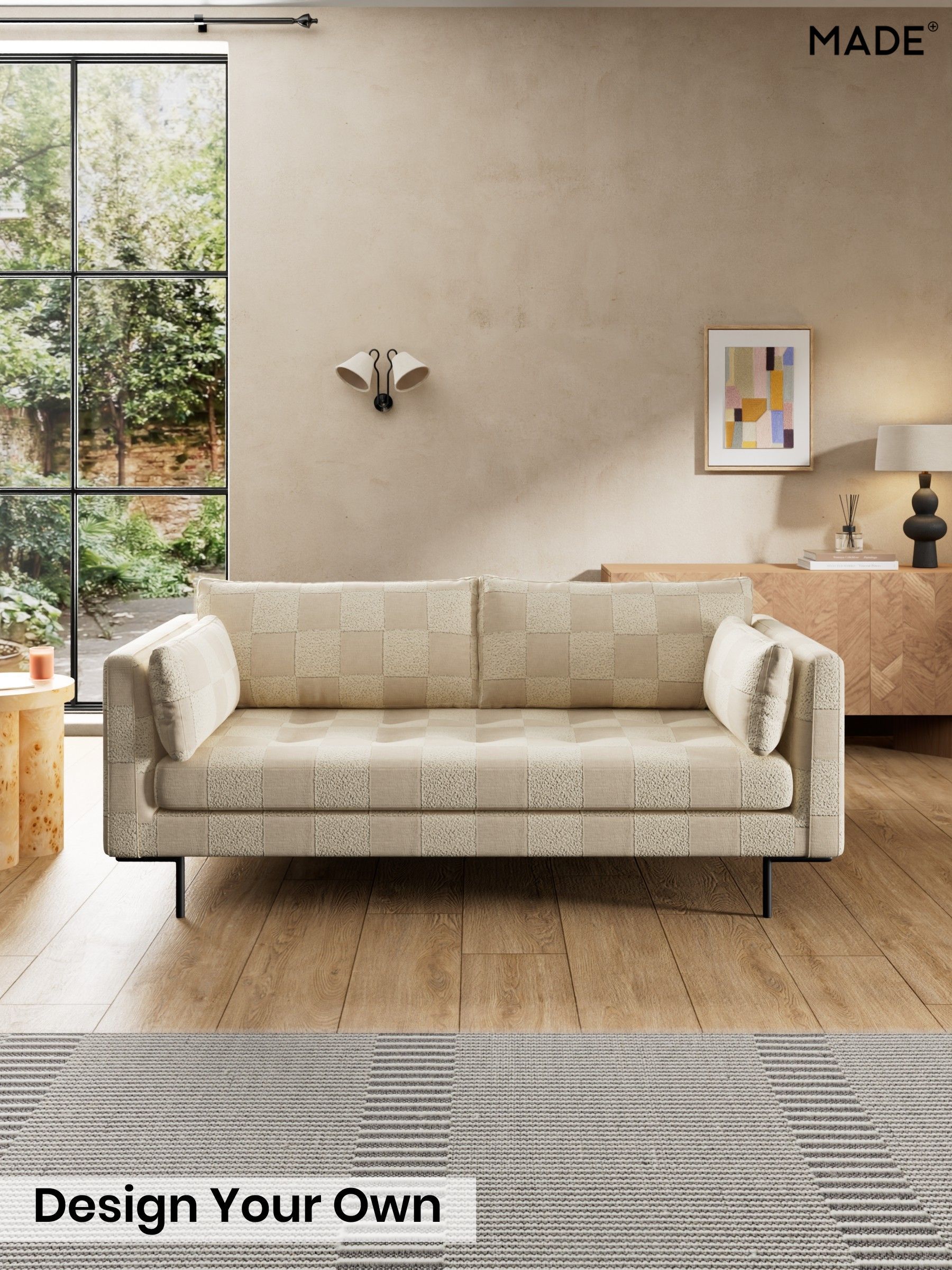 Blenets Check by Harlequin/Oatmeal Natural - Harlow By Made