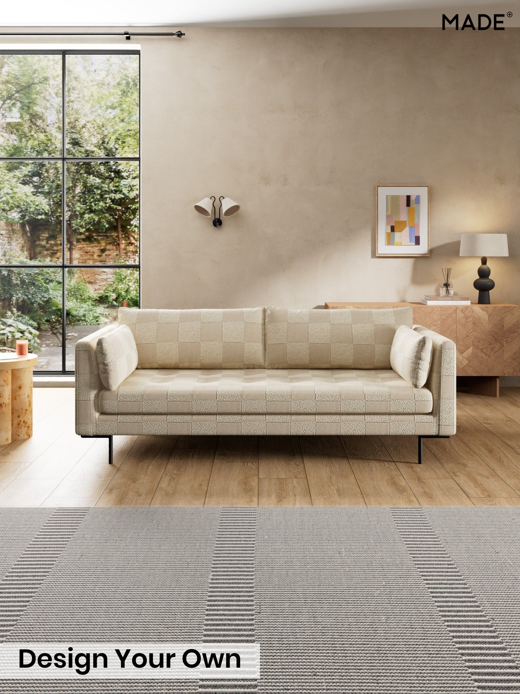 Blenets Check by Harlequin/Oatmeal Natural - Harlow By Made