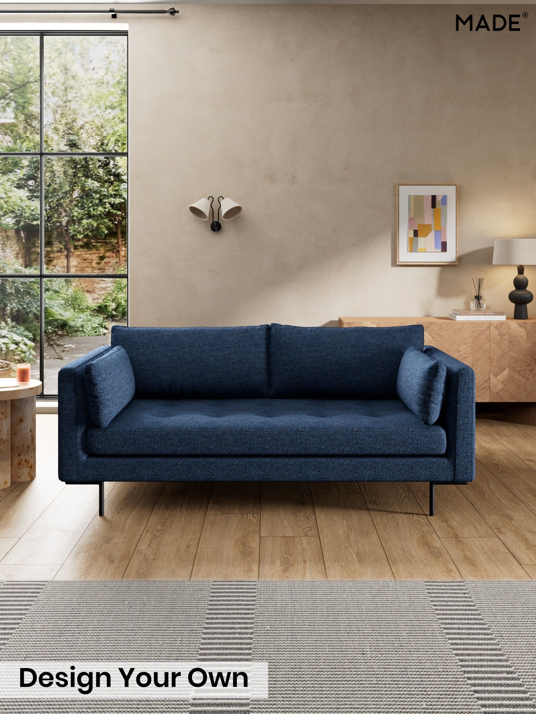 Tonal Boucle/Marl Navy Blue - Harlow By Made