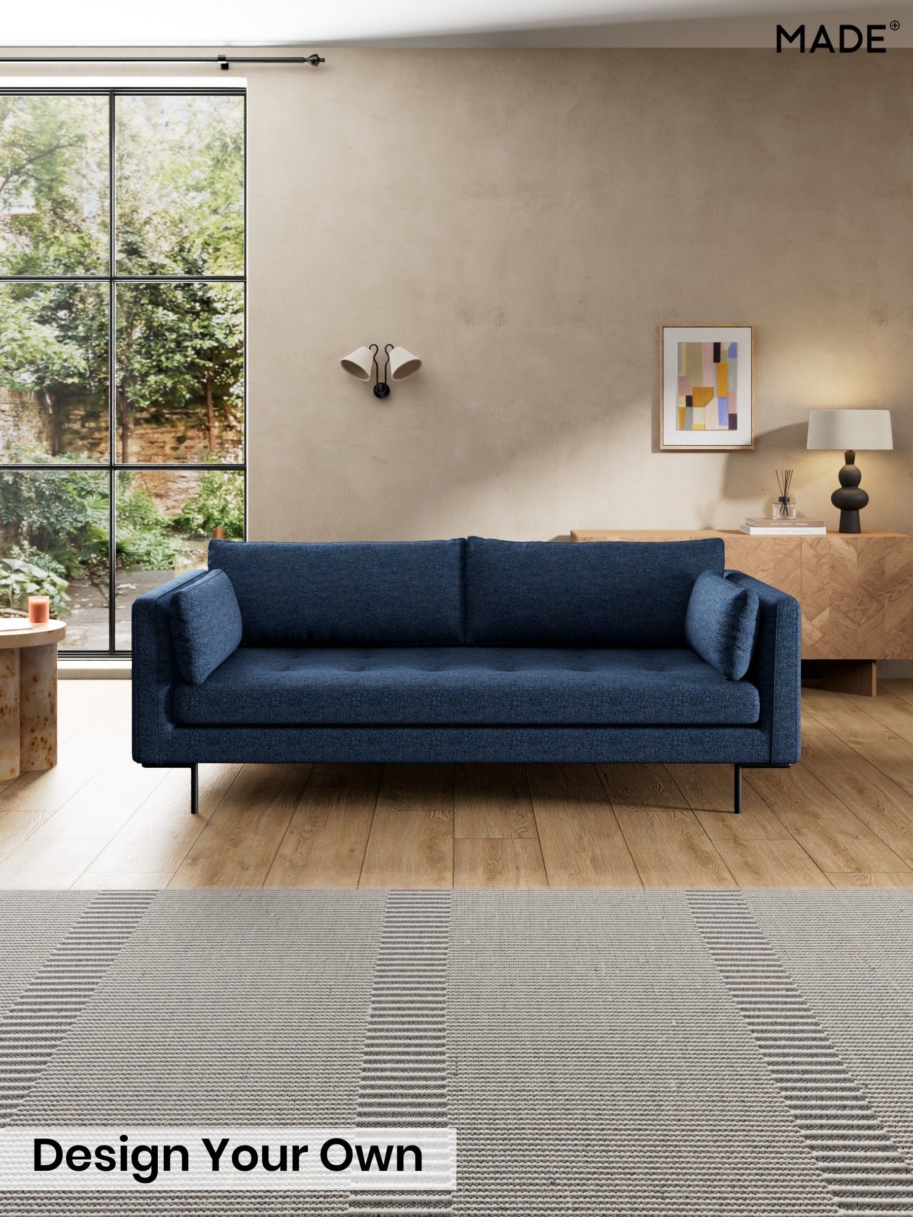 Tonal Boucle/Marl Navy Blue - Harlow By Made