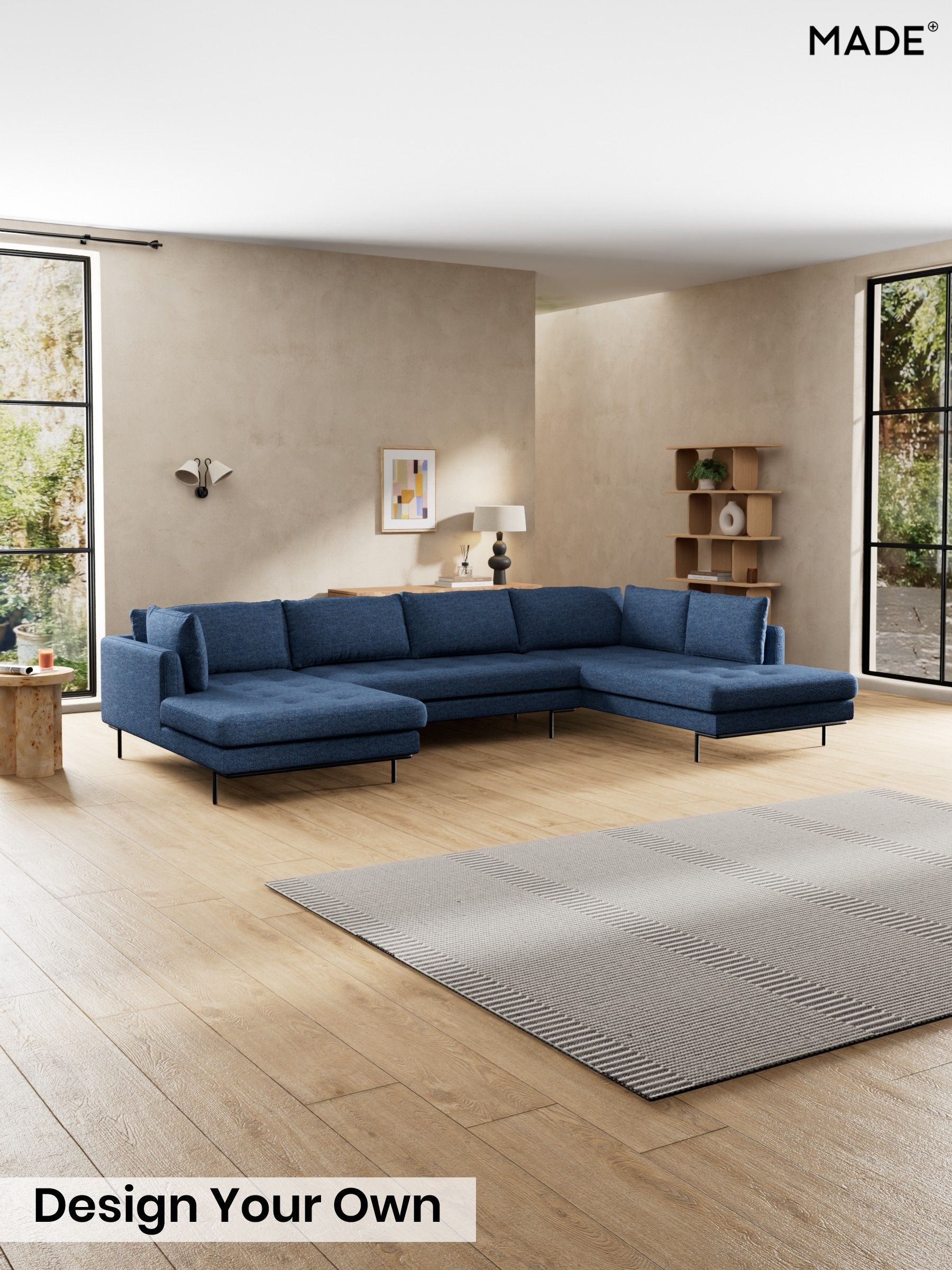 Tonal Boucle/Marl Navy Blue - Harlow By Made
