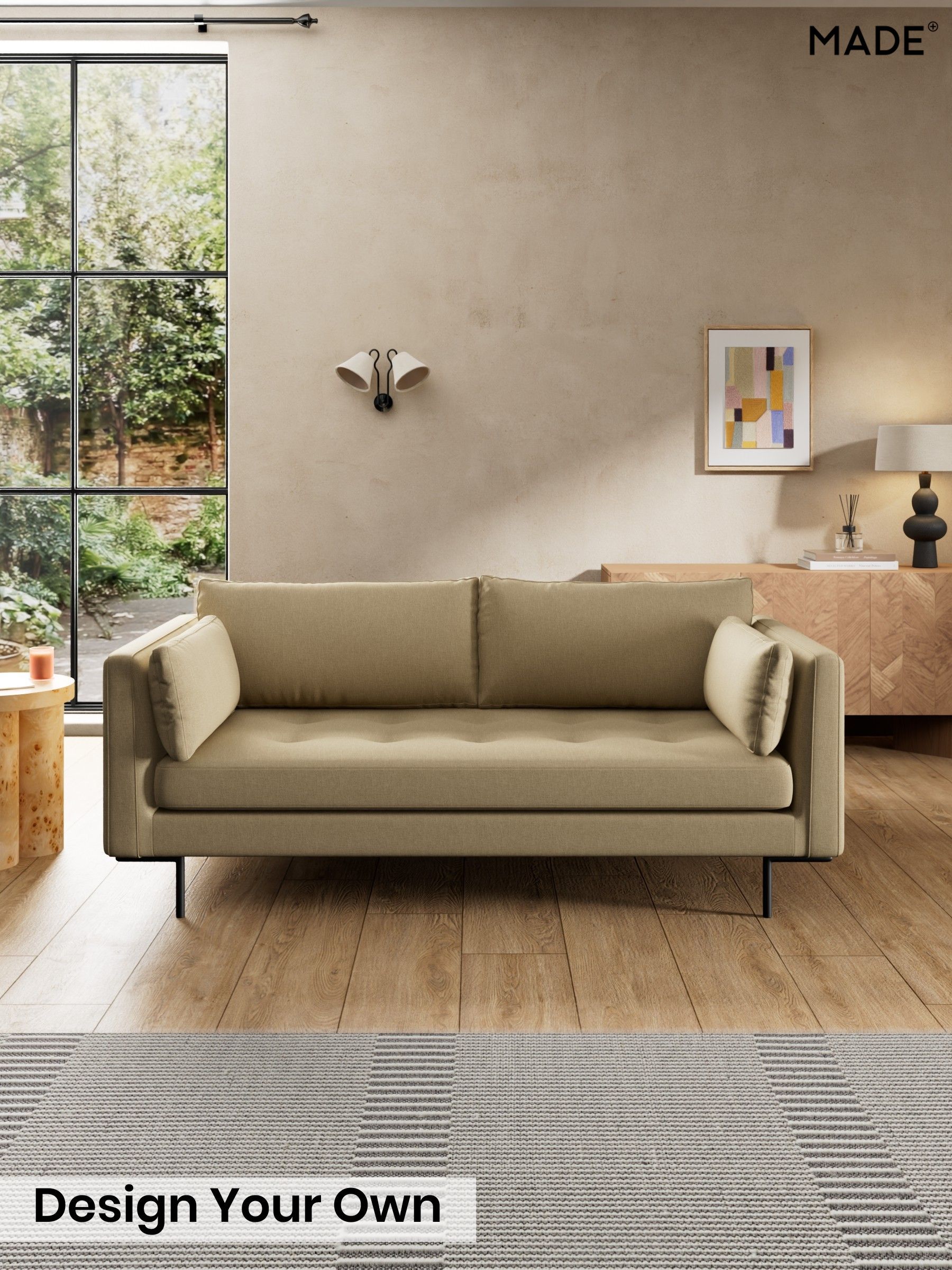 Textured Slub Weave/Caramel Natural - Harlow By Made