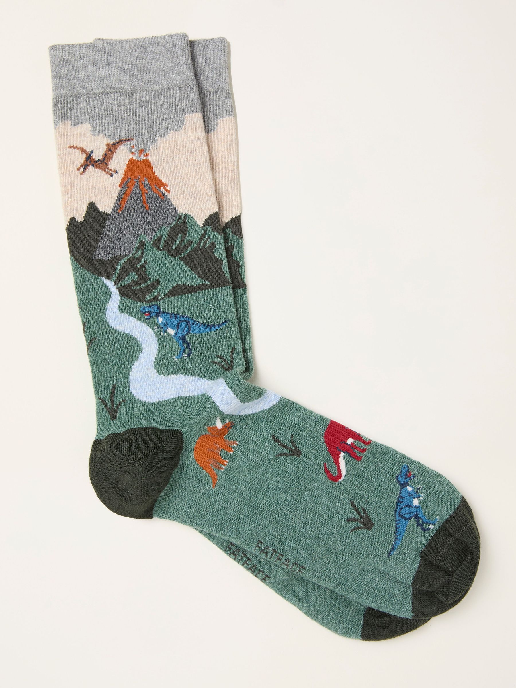 Multi Colour Dinosaur Scene Socks (H79899) | £7.50