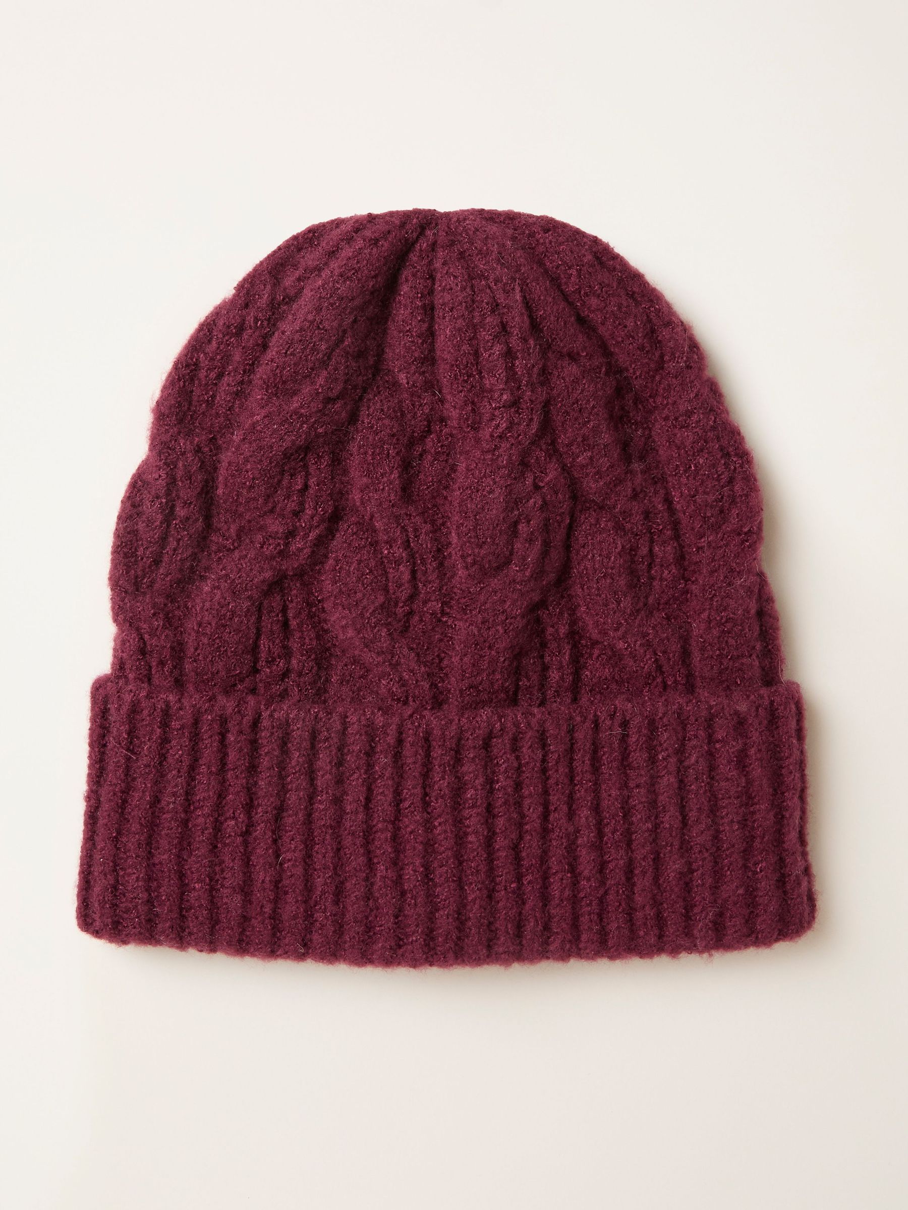 Burgundy Red Cable Beanie (H81772) | £20