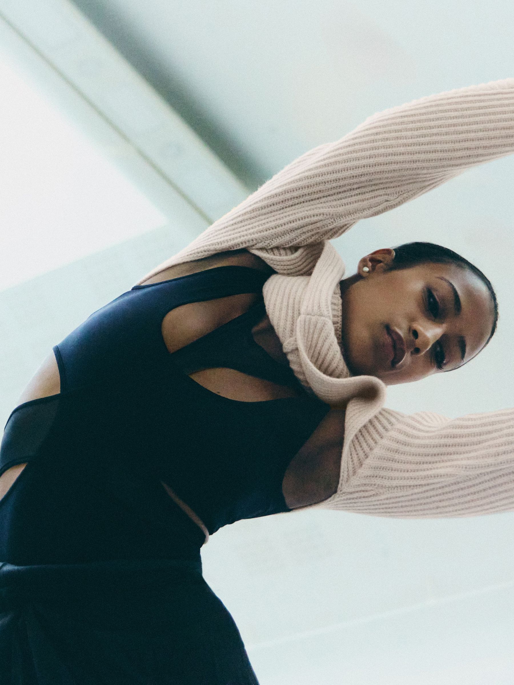 Reiss | Royal Ballet Mesh Bodysuit in Black (H82416) | £78