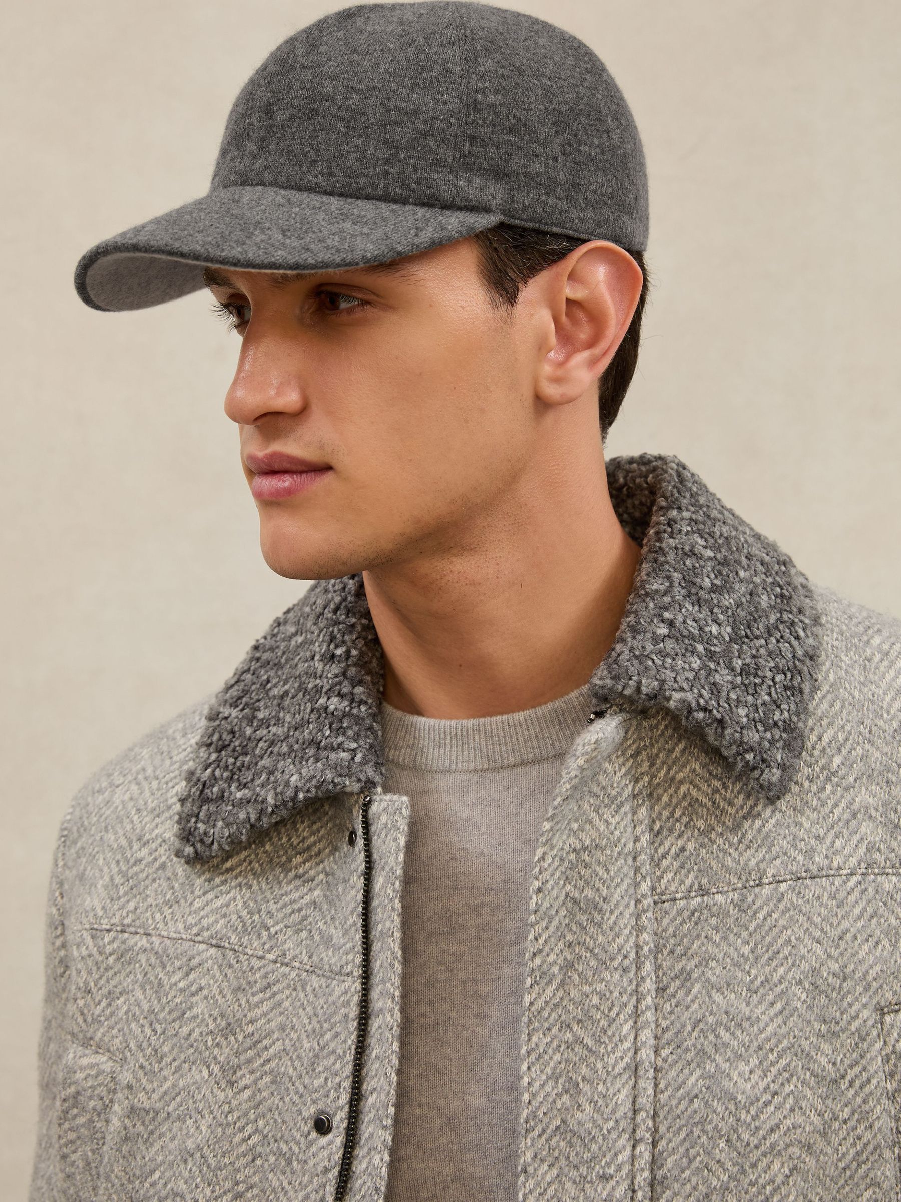 Atelier 100% Cashmere Cap in Mid Grey (H82819) | £98