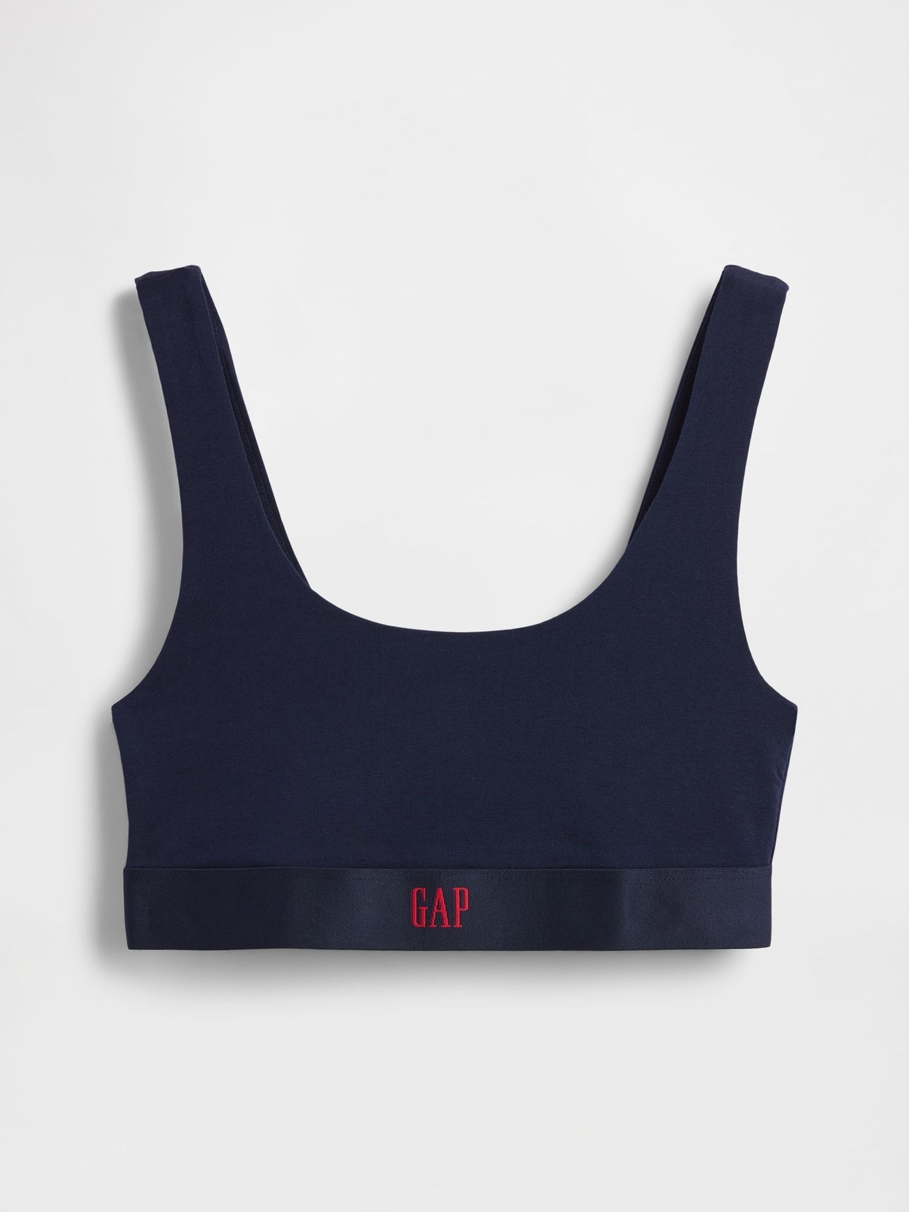 Navy Blue Stretch Cotton Logo Bralette (H85407) | £20