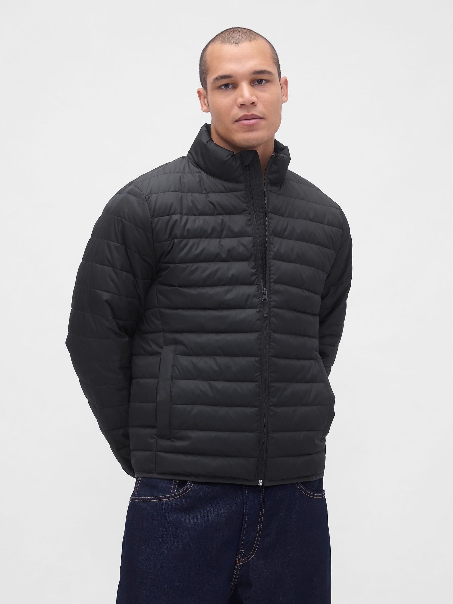 Black Relaxed Cold Control Puffer Jacket (H85410) | £50