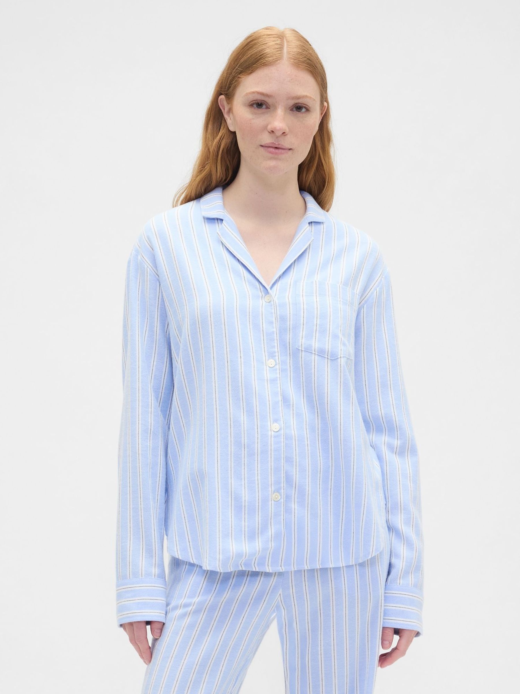 Blue Flannel Pyjama Shirt (H85414) | £35