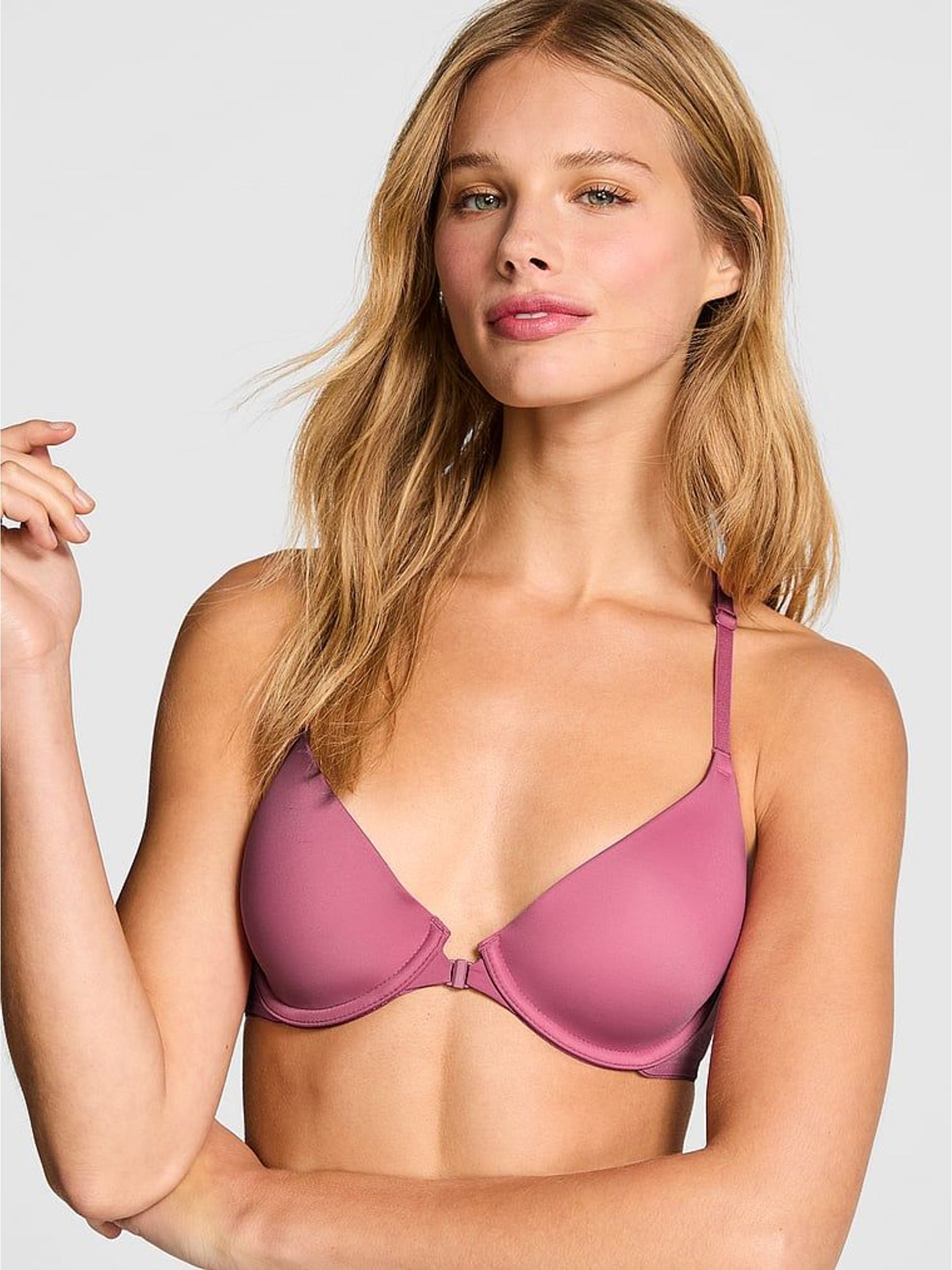 Red Violet Front-Close Lightly Lined T-Shirt Bra (H89283) | £30