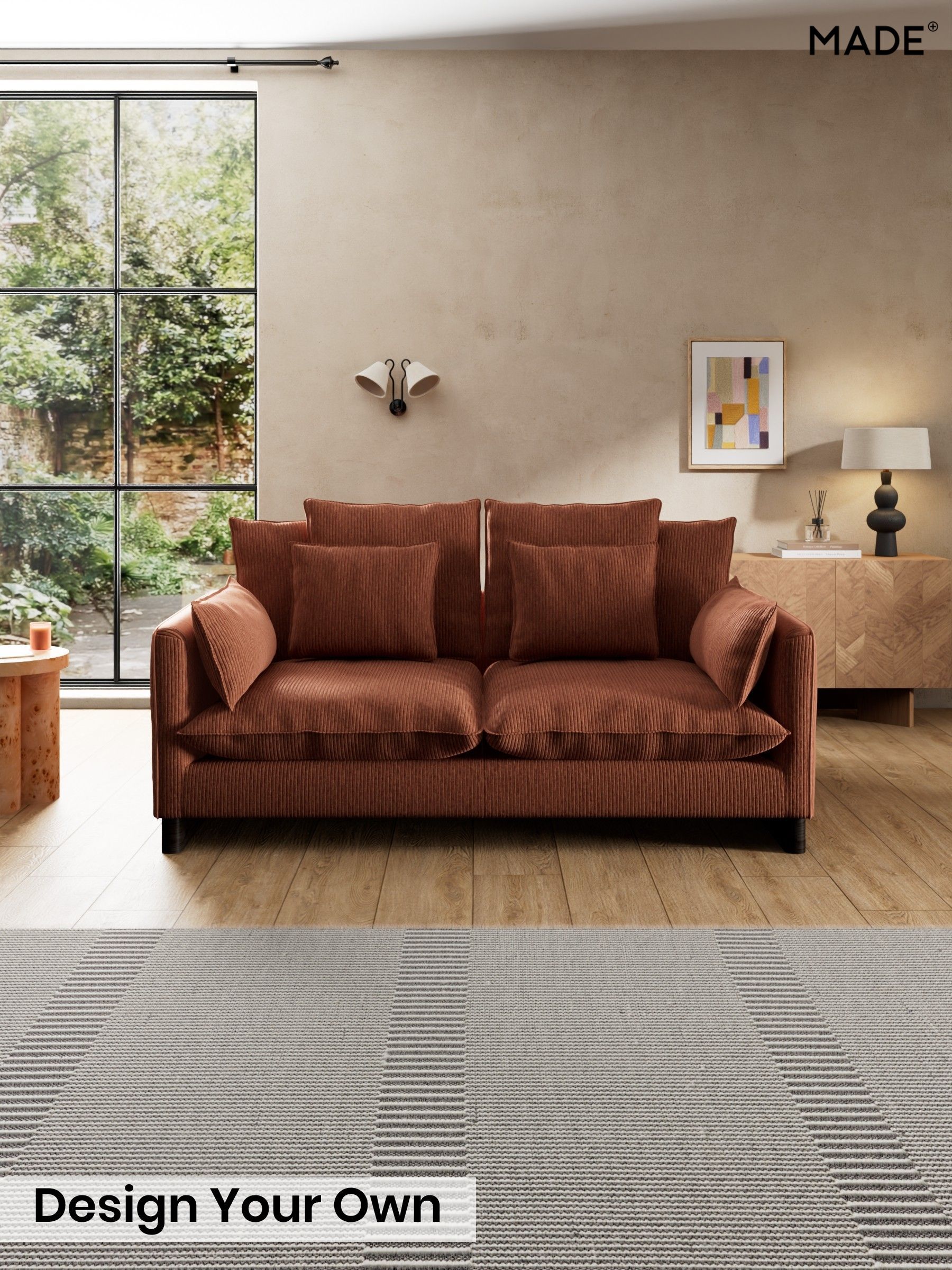 Matt Corduroy/Nutmeg Orange - Whitby Scatter Back By Made
