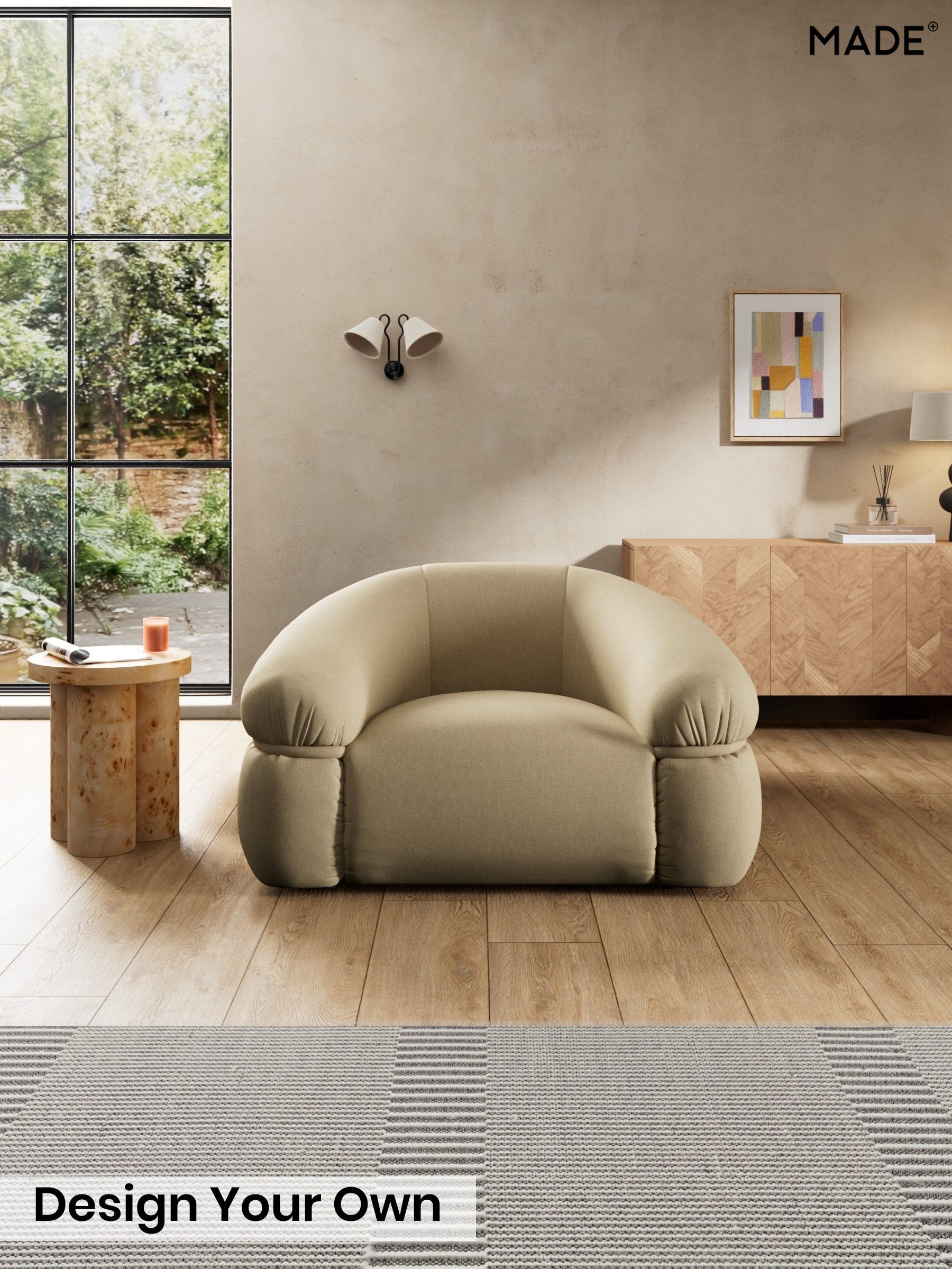 Textured Slub Weave/Caramel Natural - Soma By Made