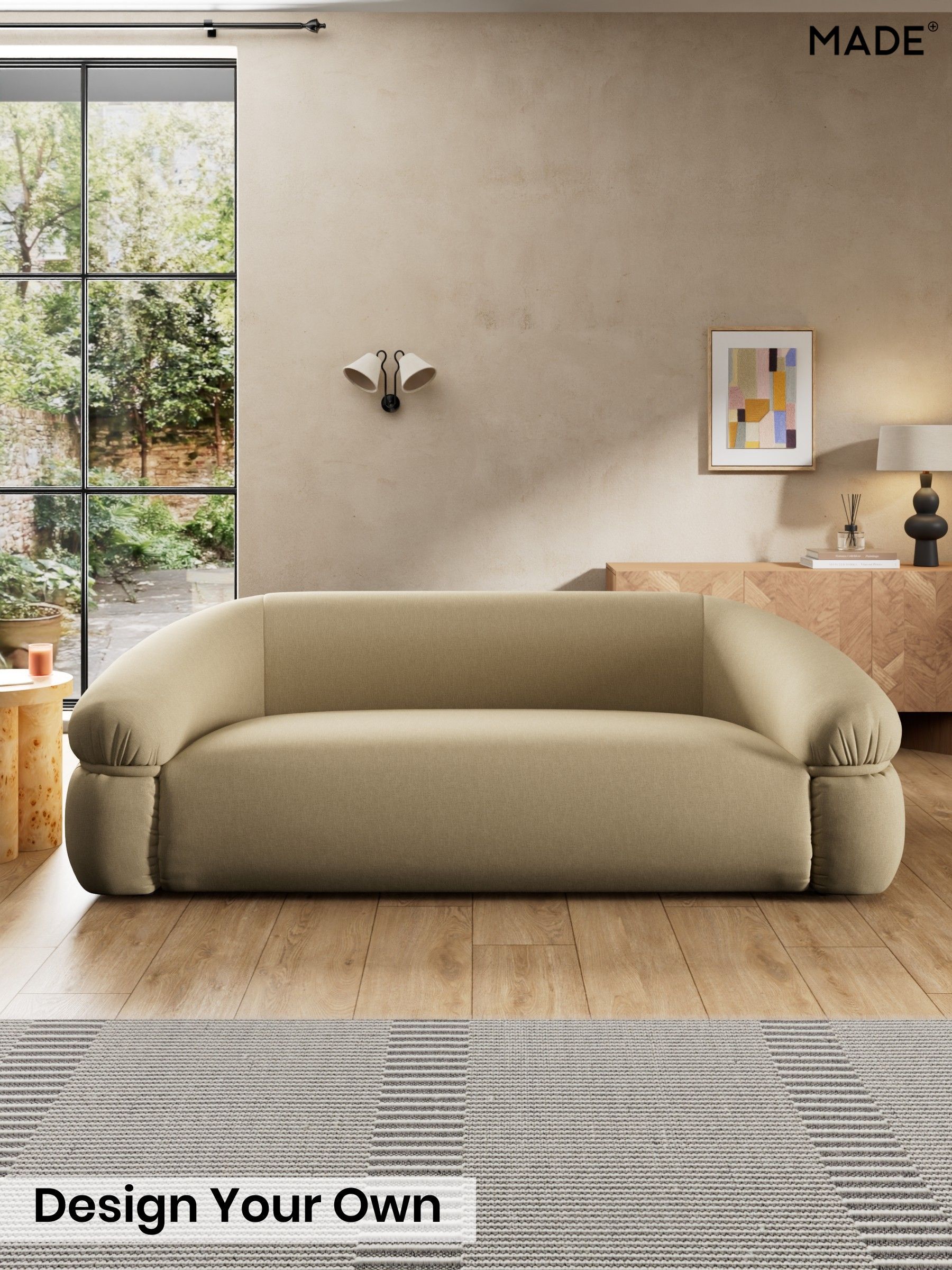 Textured Slub Weave/Caramel Natural - Soma By Made