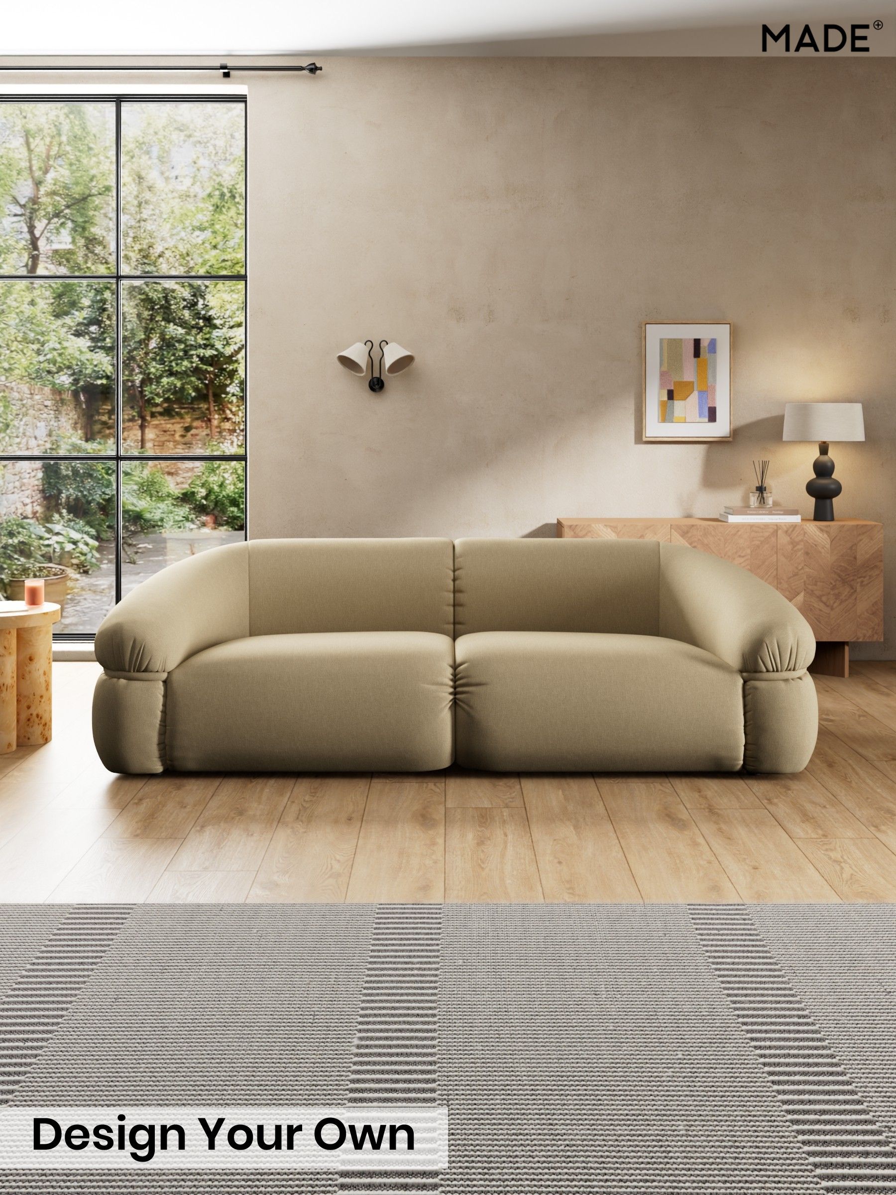 Textured Slub Weave/Caramel Natural - Soma By Made