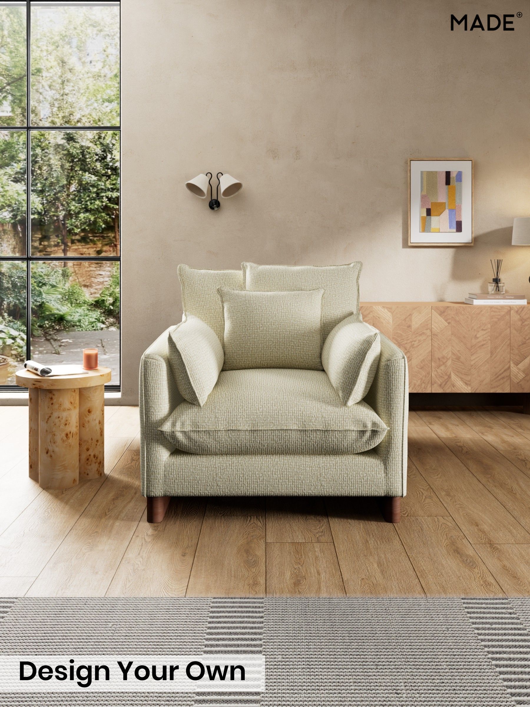 Tonal Boucle/Natural Oatmeal - Whitby Scatter Back By Made