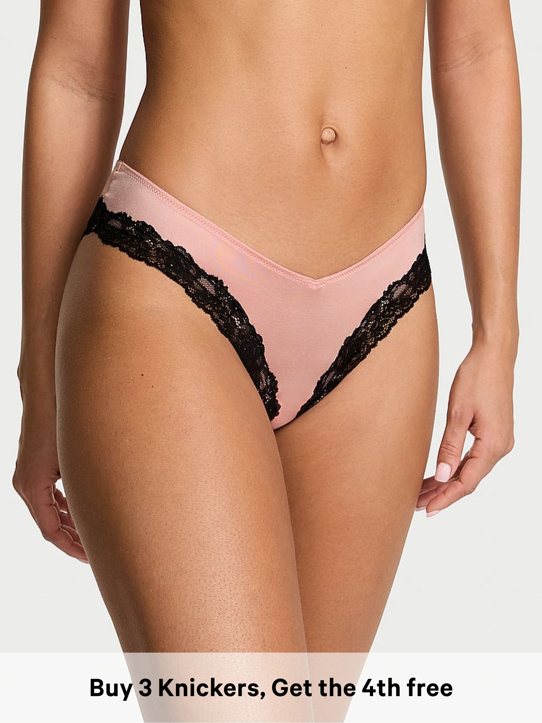 Royal Pink Cheeky Lace Trim Knickers (H91259) | £16