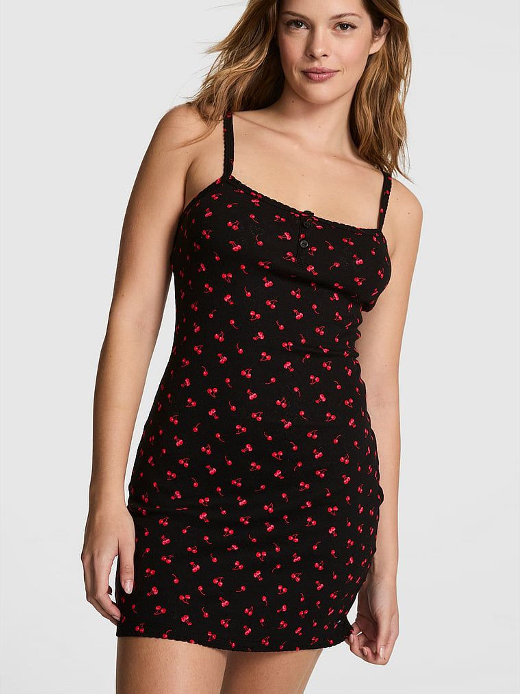 Black Cherries Pointelle Slip Dress (H94771) | £36