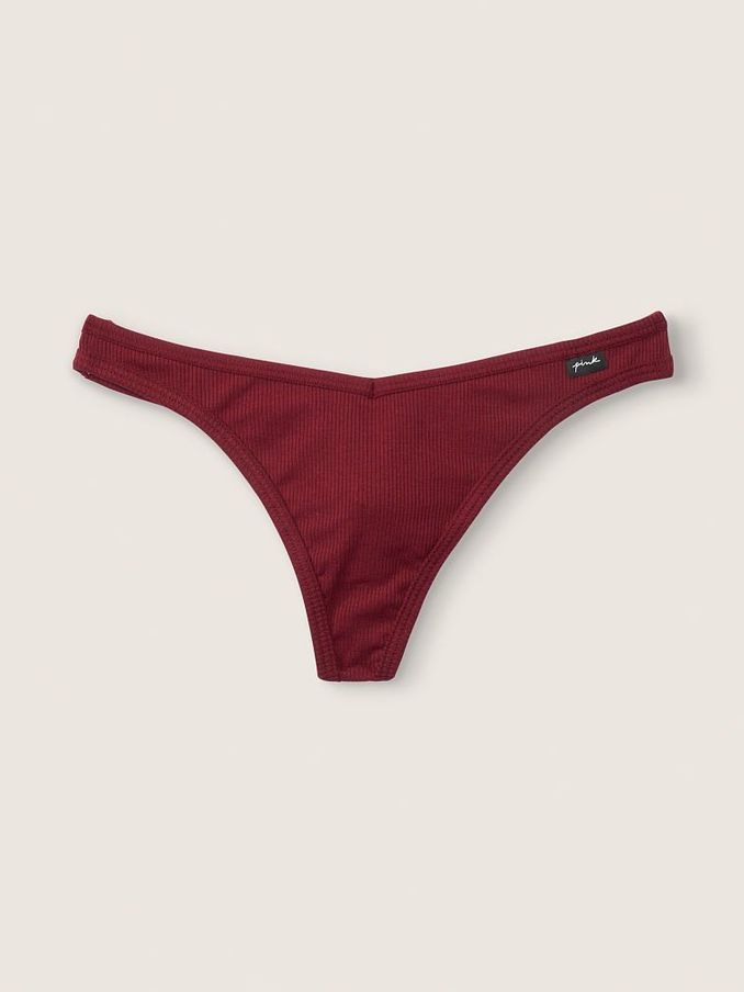 Merlot Night Red Cotton Thong Knickers (J36530) | £4