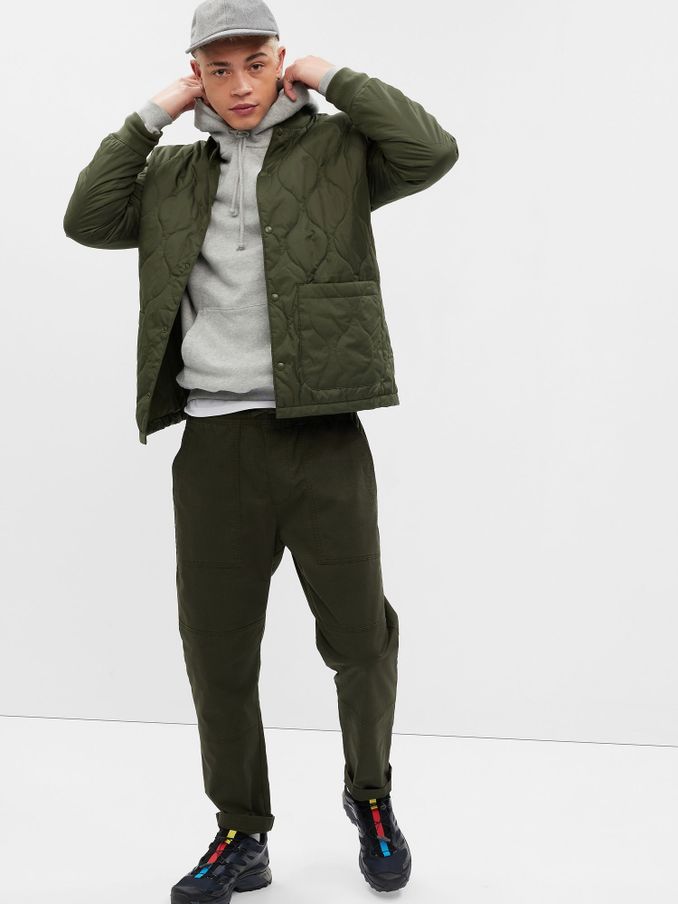 Green Quilted Bomber Jacket (K00992) | £38