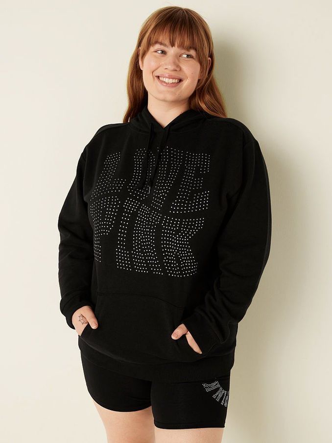 Pure Black Love Pink Shine Everyday Lounge Campus Pullover (K02785) | £20