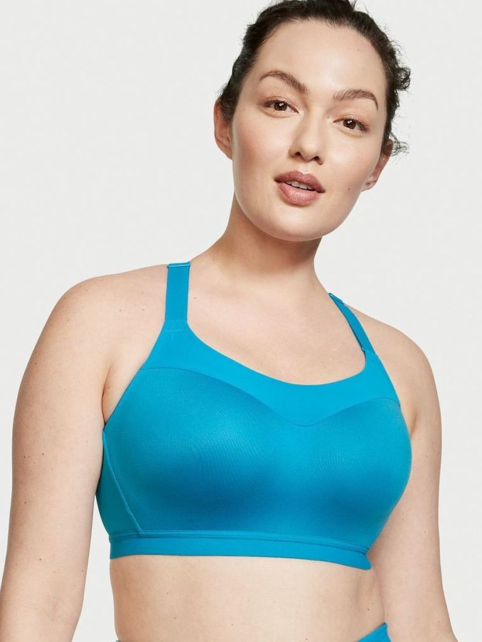 Shoreline Blue Smooth Lightly Lined Wired High Impact Sports Bra (K02998) | £15