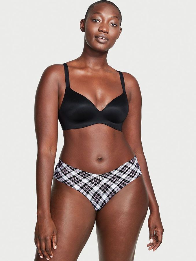 WHITE PLAID NoShow Cheeky Panty (K04910) | £3