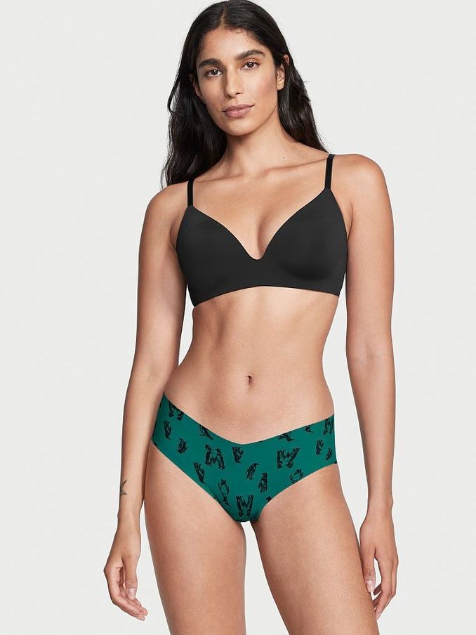 Green Festive Penguins NoShow Hiphugger Knickers (K04914) | £3