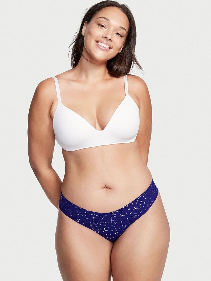 Night Ocean Blue Thong No-Show Knickers (K04927) | £3