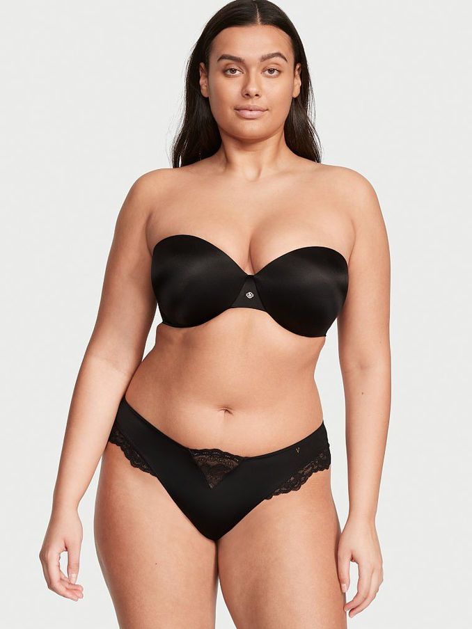 Black Lace Thong Knickers (K06515) | £5