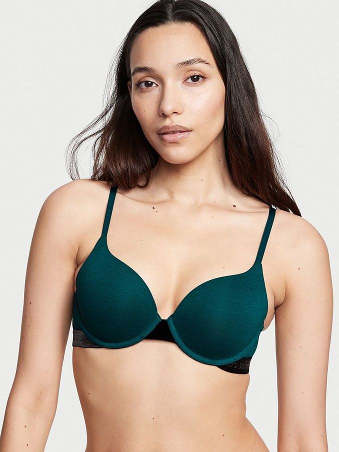 Black Ivy Green Regular Cup Lightly Lined Logo Strap Full Cup Bra (K07161) | £19
