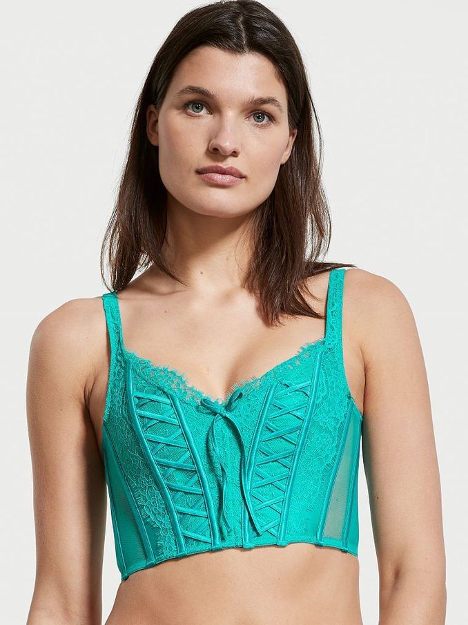 Capri Sea Unlined LaceUp Corset Top (K08637) | £20