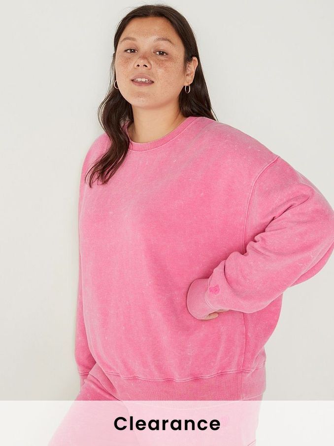 Ultra Pink Wash Fleece Long Sleeve Sweatshirt (K09846) | £20