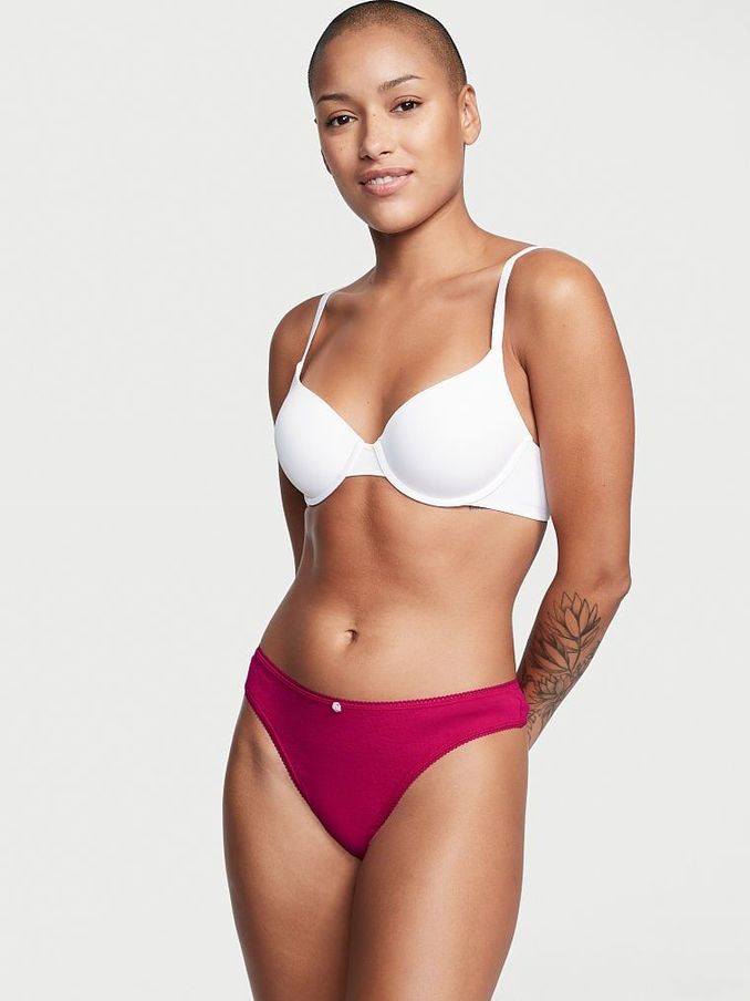 Pink Cotton Thong Knickers (K10584) | £3