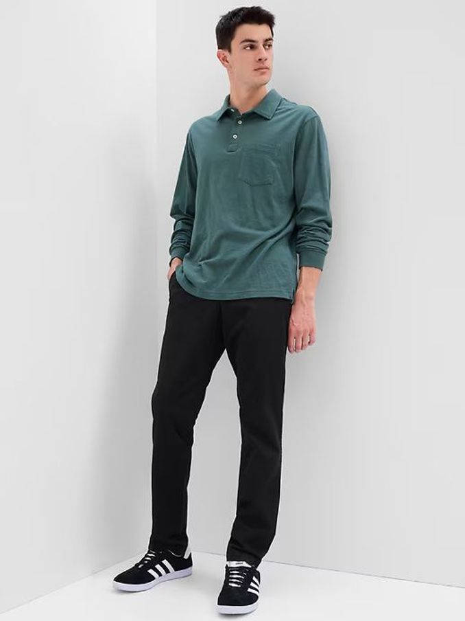 Black Slim Fit Stretch Essential Chino Trousers (K12313) | £40