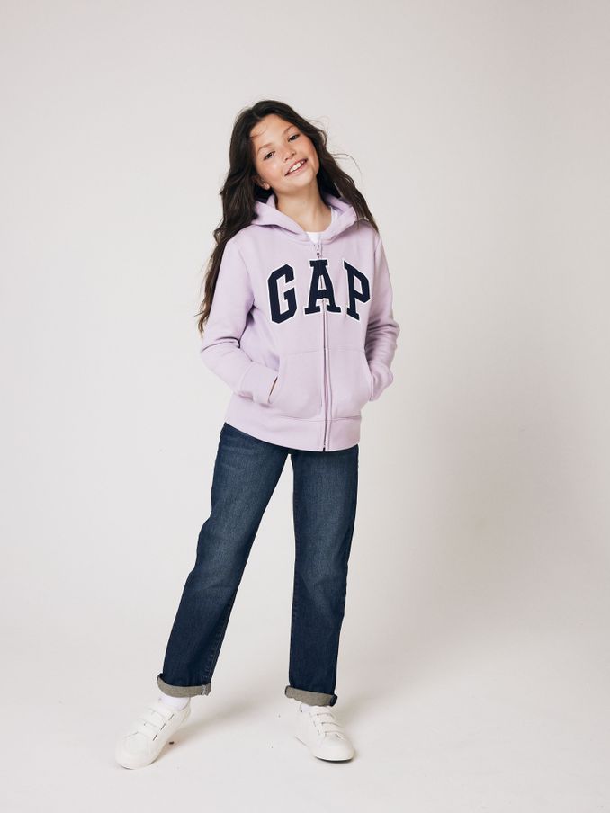 Dark Wash Blue Mid Rise Stretch Girlfriend Jeans (4-16yrs) (K12707) | £30
