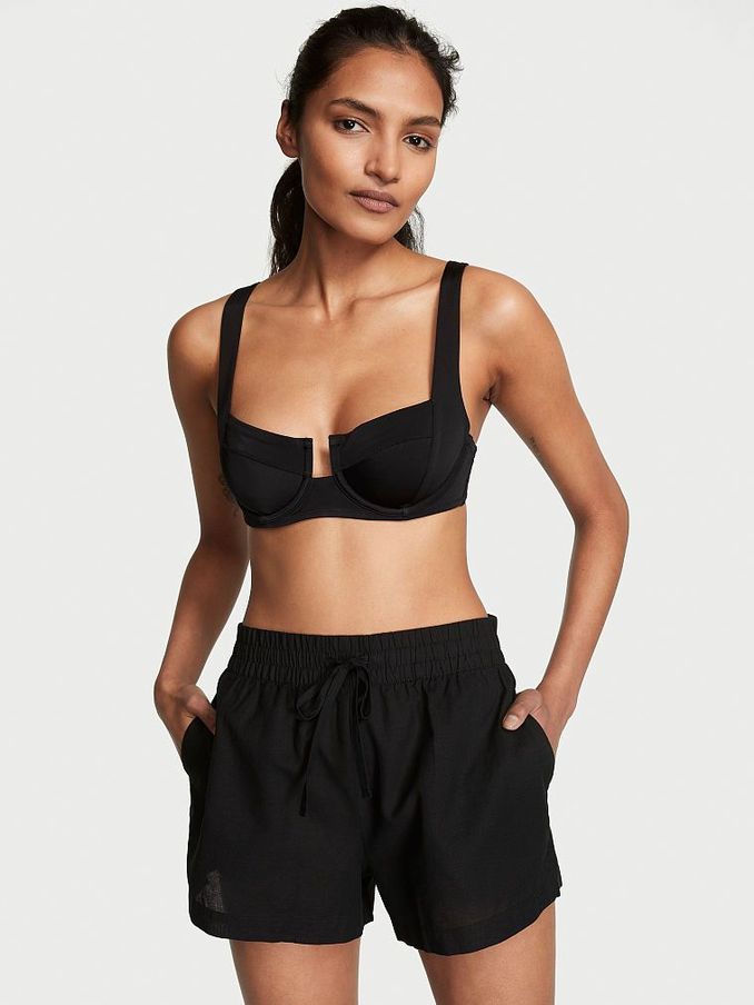 Black Linen Shorts (K14972) | £14
